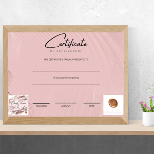 TAA Pink Branded Certificate Template Download
